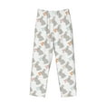 thumbnail image 6 of Uemuo Gray Rabbit Pattern Men's Wide Leg Palazzo Lounge Pants with Pockets Light Weight Loose Comfy Casual Pajama Pants-Medium, 6 of 9