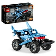 LEGO Technic Monster Jam Megalodon 42134 2 in 1 Pull Back Shark Truck to Lusca Low Racer Car Toy, 2022 Series, Set for Kids, Boys and Girls 7 Plus Years Old