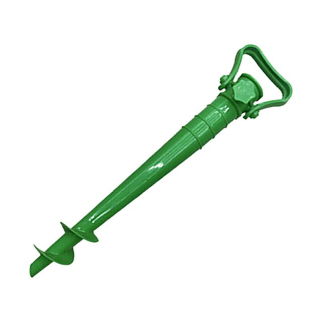 KAKOWELY Support de Parasol de Plage Réglable Ancre de Sable Support Extensible pour Canne à Pêche Soleil Plage Jardin Patio (Vert), 16.54"X3.74"X1.77 Pouces