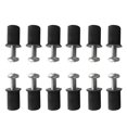thumbnail image 1 of Paquete de 12 tuercas métricas duraderas de goma para parabrisas, pernos para parabrisas, tuercas para pozos para M6 Cola Pernos de goma, 1 of 7