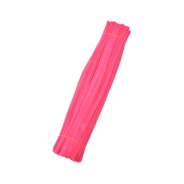 Paquete de limpiapipas de colores: manualidad flexible para niños Rosa oscuro
