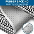 thumbnail image 4 of Black Geometric Triangle Striped Pattern Bathroom Rugs Sets 3 Piece,Toilet Cover Set,Absorbent Non Slip Bathroom Mats Sets with U-Shaped Contour Rug Toilet Rug Set, 4 of 5