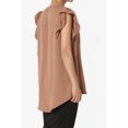 thumbnail image 4 of TheMogan Blouse Décontractée à Manches à Volants S-3X pour Femmes, Col Fendu, Ourlet Bas, 4 of 7