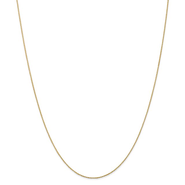 Leslie's Chaîne de Blé Ronde 14k.80mm (Poids : 1.98 Grammes, Longueur : 18 Pouces)
