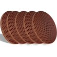 thumbnail image 1 of 5 Pack Extra Thick Silicone Pot Holder Coaster Trivet Mats,Heatproof Pot Holder/Hot Pads,Non Slip Durable Flexible Table Mats Round Honeycome(Coffee), 1 of 5