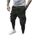 thumbnail image 1 of Jgppe Men's Cargo Pants with Large Zipper Pockets Lightweight Stretch Elastic Waist Drawstring Slim Hiking Pants, 1 of 6