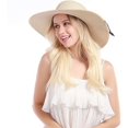 thumbnail image 5 of Womens Straw Hat Wide Brim Floppy Beach Sun Hat for Women UPF 50+ Adjustable Strap Vacation，Black, 5 of 9