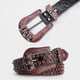 thumbnail image 2 of Red 110cm Rhinestone Skull belt men shiny fashion belt punk fashion studded belt jeans pants jacket, 2 of 3