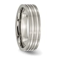 thumbnail image 4 of Chisel Titanium Brushed and Polished 6mm Grooved Band, 4 of 7