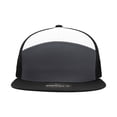 thumbnail image 2 of Decky 1133 7 Panel High Profile Structured Cotton Blend Trucker-Charcoal/White/Black, 2 of 4