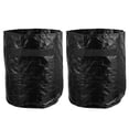thumbnail image 2 of Black Reusable Plastic Waste Bags for Garden Storage with Handles Lightweight and Durable 2 Pack, 2 of 3
