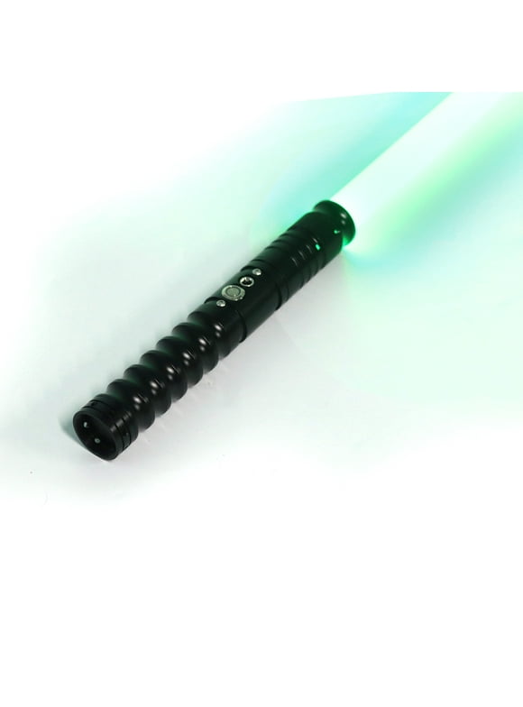ZiaSabers Mu Cephei Neopixel with Xenopixel 2.0 Soundboard Lightsaber - Realistic Black Metal Hilt Star Wars Dueling Lightsaber - Strip LED with 12 Preset Colors and Smooth Swing Sounds