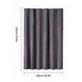 thumbnail image 4 of Cortina de ducha de color sólido grueso, tela de poliéster impermeable, forros de cortina de baño con ganchos, gris oscuro Vogacara HA000440-02B, 4 of 6
