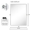 thumbnail image 2 of TEHOME Chrome Bathroom Mirror, 30x40 inches, Pivot Rectangle, Tilting Beveled, 2 of 13