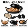 thumbnail image 6 of VAETTLO 16 inch Oval Enamel Bread Baker Set with Lid, Black Speckled Baking Dish with Silicone Mitts, Spatula and Bread Mat, 6 of 6