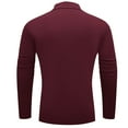 thumbnail image 5 of SELONE Mens Thermal Underwear Tops High Neck Undershirt Long Sleeve Pullover Soild Tight Winter Home Clothes Red, 5 of 9