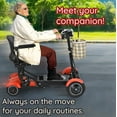 thumbnail image 6 of Dragon Mobile EX 4 Wheel Durable Collapsible Power Mobility Scooter - 12 Miles All Terrain Large Seat Electric Wheelchair w/ Basket - Red, 6 of 12