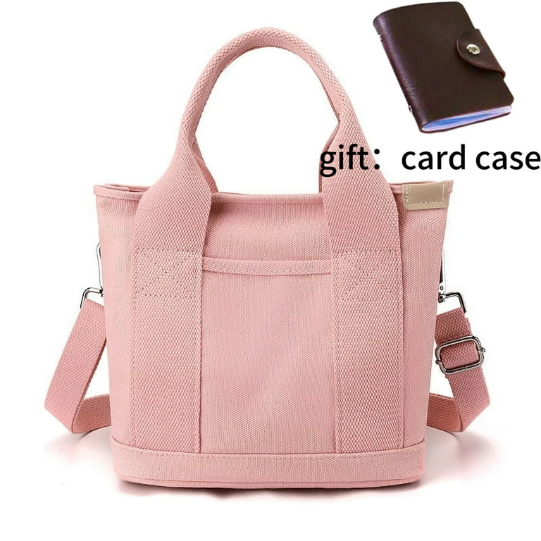 Large Capacity Women's Canvas Tote Handbag with Crossbody