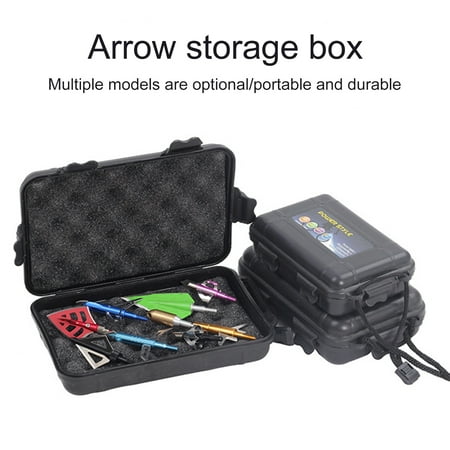 harmtty Arrowhead Box Simple to Use Waterproof High Hardness Dustproof Impact Resistant Storage Arrow Plastic Bow And Arrow Archery Storage Holder Outdoor Supplies L