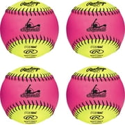 Rawlings Official League Recreational Use Fastpitch Softballs, 10 inch, 4 Count