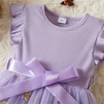 thumbnail image 5 of Miluxas Toddler Baby Girl Tulle Dress Summer Sleeveless Embroidery Sequin Princess Birthday Party Tutu Dress Purple 3 Years, 5 of 9