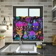 thumbnail image 7 of Mushroom Kitchen Curtains 2 Panels UV Protected Tier Curtains, Half Window Curtains Kitchen Tiers for Guest Room Bathroom Sink Laundry Room Basement,24"x27", 7 of 7