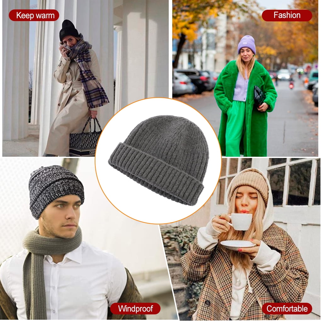 xinxixnxx Caps Winter Knitted Melon Fashion Wool Protection Hats