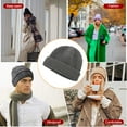 thumbnail image 3 of Gorros de punto Qarigey de otoño gorro informal de lana negro, 3 of 6