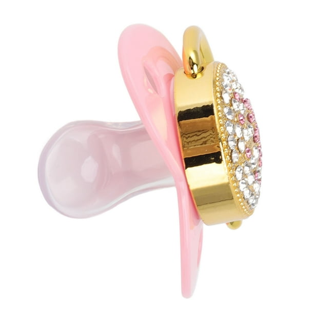 Chupete para bebé bling, chupete para bebe y clip para chupete, chupete para recién nacido de silicona suave y ultraligero para bebés de 6 a 18 meses