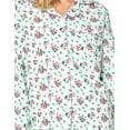 thumbnail image 2 of Casual Nights Women's Flannel Long Sleeve Button Down Pajama Set, 2 of 6