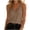 Brown-tanks, variant on Women Mesh V Neck Tank Top, Ribbed Breathable Sleeveless Cami Tank Top, Summer Comfy Trendy Camisole Blouse