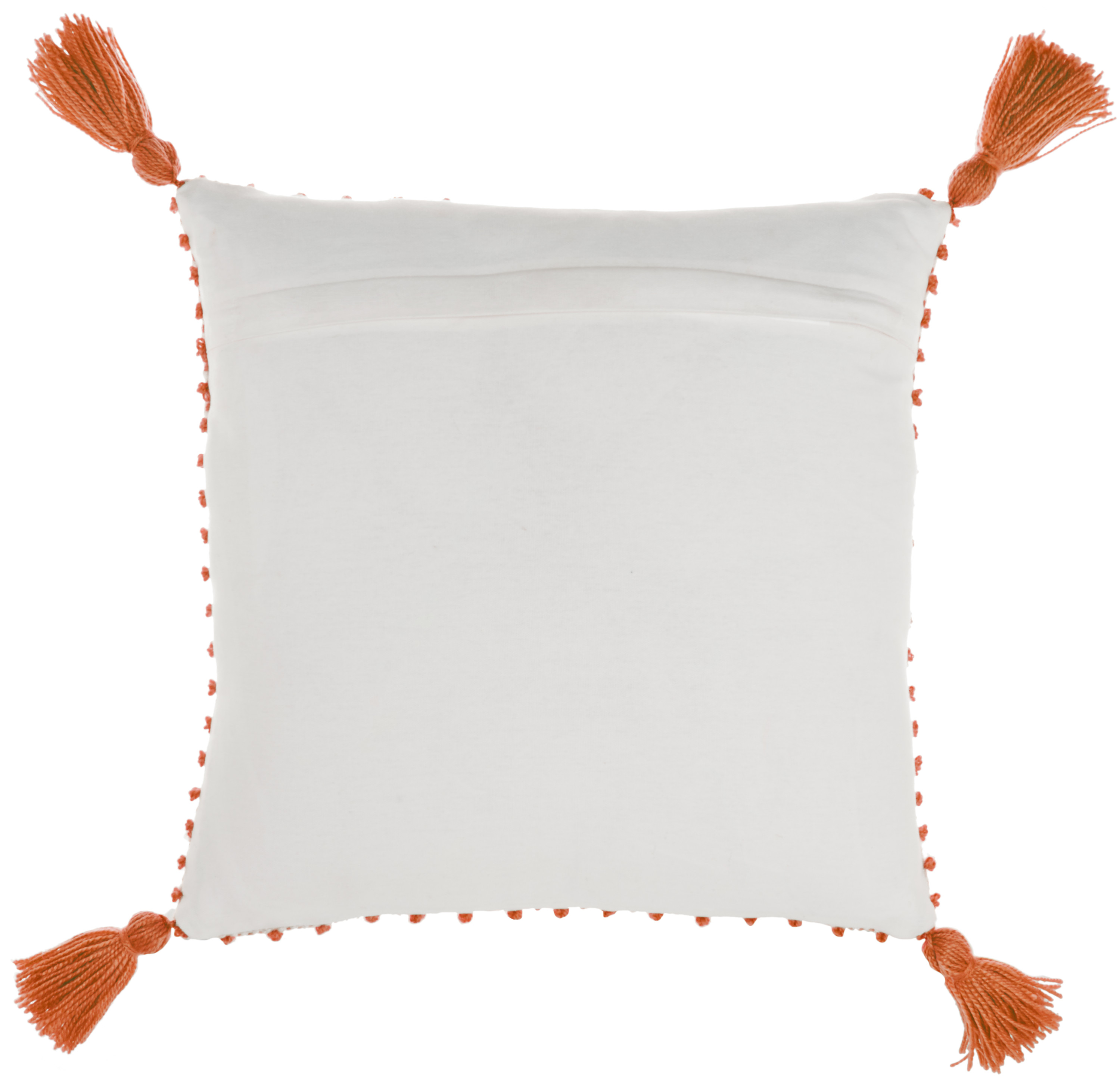 Nourison Loop Stripe Tassle Orange 18" x 18" Indoor/Outdoor Throw Pillow - image 2 of 6