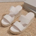 thumbnail image 6 of GHSOHS Slippers for Women Platform Sandals Summer Fashion Slope Heel Open Toe Suede Solid Color Sandal Slippers Casual Comfort Out Slippers Flip Flops Orthotic Flip Flops Women,Size 40, 6 of 9