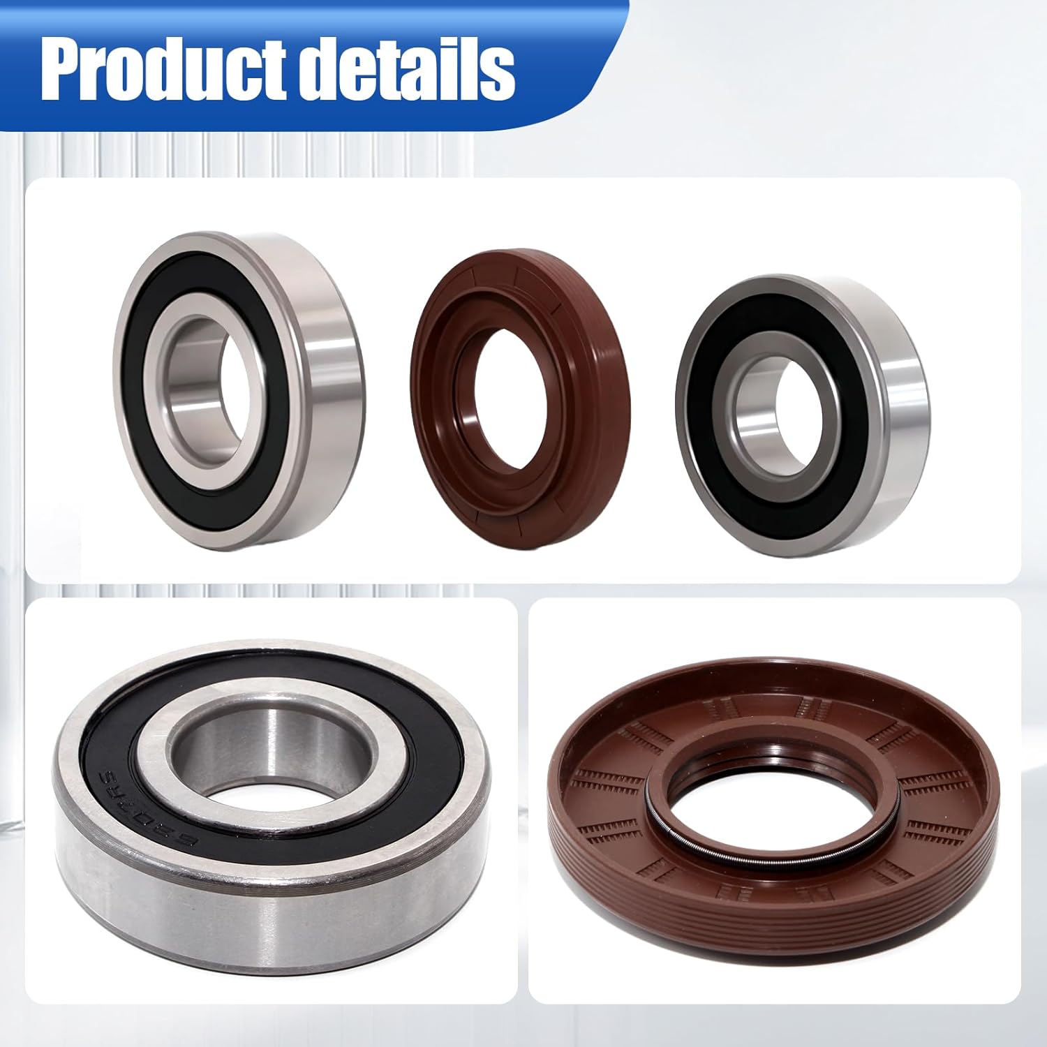 Aniceparthy MDS62058301 Washer Tub Bearing Seal Kit Replacement for LG and Kenmore Front Load Washers – Replaces 4280EN4001G, 4280EN4001F