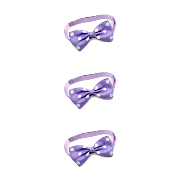 Methold pajarita cuello moda mascotas correas accesorios decoraciones Push-pull cinta para cachorros gatos púrpura punto blanco Type1 NO1 Methold CBP256633