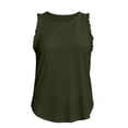 thumbnail image 3 of Hngshg Camisoles Grande Taille pour Femmes à Volants Sans Manches Amples Décontractées Col Rond T-Shirts Classiques Été Vacances Sortie Tee, 3 of 6