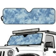 thumbnail image 2 of Uorisanigo Windshield Sun Shade, Blue Tie-Dye Print Car Sunshade for Jeep Wrangler, Compass, Gladiator & Renegade,Sun Shade Windshield Cover,UV Ray & Heat Block Heat Shield Shades, 2 of 7