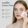 thumbnail image 4 of Ourmed Life 120Ct Face Cotton Rounds Pads Large Makeup Remover Pads Cosmetic Cotton Squares Soft Lint-Free 3''x3'', 4 of 7