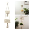 thumbnail image 3 of Canasta Colgante de Macramé CUTICAT Soporte para s 2 niveles Almacenamiento Wite Cocina Interior, 3 of 8