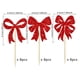 thumbnail image 3 of Decoraciones navideñas, adornos navideños, regalos navideños, banderines de papel con lazo rojo brillante para fiestas navideñas, insertos para pasteles, paquete de 24 banderines de papel., 3 of 6