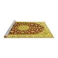 thumbnail image 2 of Ahgly Company Machine Washable Indoor Square Medallion Yellow Traditional Area Rugs, 4' Square, 2 of 4