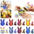 thumbnail image 2 of Toyeng 2PCS 3D Printed Easter Eggs with Bunny Inside, 3D Printing Animals Toys for Home Executive Desk Decor Red-Blue Gradient 8*5 cm, 2 of 9