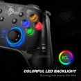 thumbnail image 4 of APPIE Manette Sans Fil Pro pour Nintendo Switch 5 Vitesses Led Réglables et Retour de Vibration Double 6 Axes TURBO pour Switch Lite/Switch OLED/PC, ESM-4108, Semi-Translucide Noir, 4 of 7