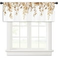 thumbnail image 6 of Eucalyptus Leaves Kitchen Curtain Valance 54W x 18H Rod Pocket Orange Brown Botanical Farmhouse Rustic Autumn Fall Window Treatment for Living Room Bedroom Bathroom, 6 of 6