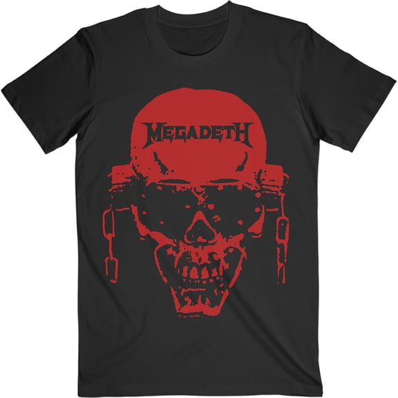Megadeth Unisex T-Shirt Vic Hi-Contrast Red (Small)