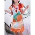 thumbnail image 3 of WIBACKER 3-8Y Little Girls Nightgowns Short Sleeve Nightdress Kids Mermaid Nightie Dress Toddler Sleepwear Pajamas, 3 of 5