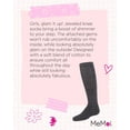 thumbnail image 7 of MeMoi Jazzy Jeweled Cotton Blend Knee Socks - Girls - Female, 8, Charcoal, 7 of 7