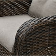 thumbnail image 6 of PARKWELL Outdoor Wicker Patio Chairs Set of 2,Lounge Chairs with Cushions for Porch Balcony Backyard,Brown Wicker and Gray Cushions, 6 of 10