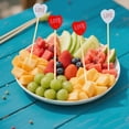 thumbnail image 6 of Quality Heart-Shaped Bamboo Skewers, Fruit and Cocktail Picks for Parties, Sturdy and Decorative Food Stirrers, Ideal for Valentine's Day and Appetizer Platters, 100 Pcs, 6 of 6