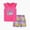 001 Watermelon Red, variant on Toddler Girl Summer Outfit Baby Cowgirl Clothes Ruffle Cartoon Print Shirt Tops Shorts Kaprioy Toddler Girl Clothes 1T 2T 3T 4T 5T 6T 7T